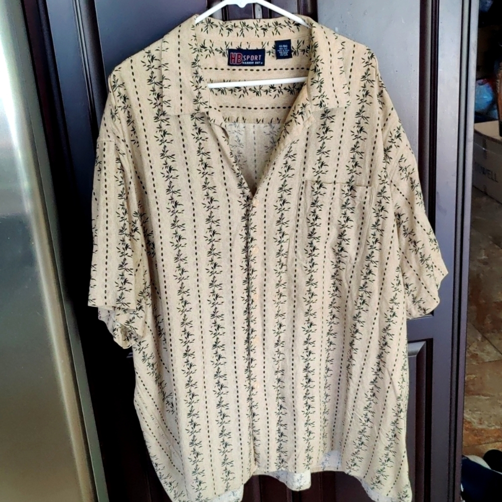 Harbor Bay 4XL/Big Man 100% Silk Gorgeous shirt Salesman Sample. Never washed